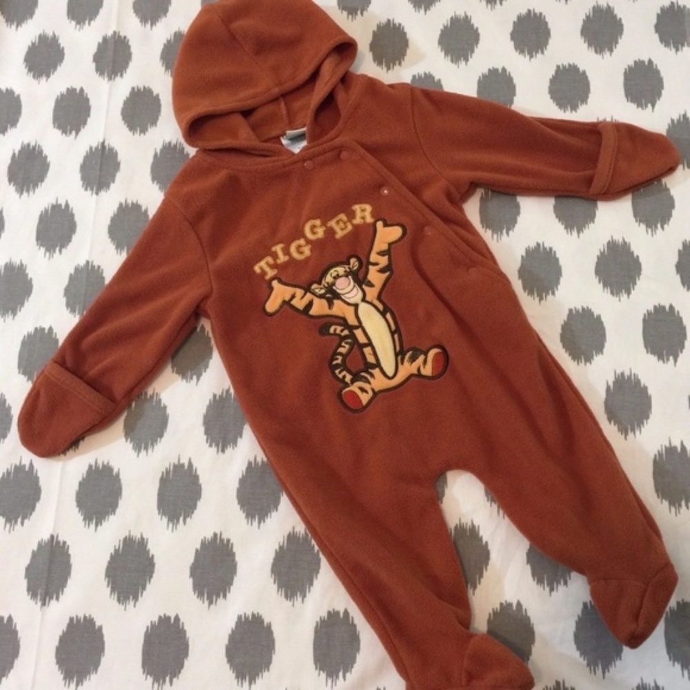 Disney Tigger Infant Baby Snowsuit Fleece Coverall